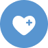Heart with medical cross icon